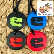 Autism Chewy Necklace - Chewie Sensory Chew ASD ADHD Dinosaur SPD