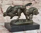 Vintage Austrian Vienna Rabbit Hare Hot Cast Real 100% Bronze Sculpture Figure