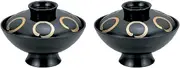 J-Kitchens Set of 2 (Pair Bowls) TA4 Size Gavel Bowls with 1 Letter Sunmoon
