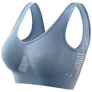 Women's Light Support Sports Bra Running Bra Open Back Bra Top No Padded Fitness Leisure Sports Running Breathable Lightweight Soft Black White Blue Solid Colo