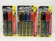 SHARPIE PRO Permanent Markers - 4 Pack FINE TIP - 2 (2 Pack) CHISEL TIP