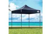 Instahut Gazebo Pop Up 3x3m w/Base Podx4 Marquee Folding Outdoor Wedding Camping Tent Shade Canopy Navy
