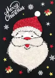 Wizardi Santa Claus. Christmas DIY Making Kit. Paper Quilling Set F07M3-6-Santa