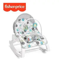 在飛比找樂天市場購物網優惠-Fisher-Price 費雪 可折疊兩用震動安撫躺椅-幾何