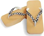 Hajime(一歩) [One Step] [Hajime] Geta Geta Clogs, Soft and Water Resistant, Made of Sponge, 10.6 inches (27 cm), BE/Dot x Black, Dot x Black (Dot x Black/27), dot/black, 27.0 cm