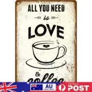 Rust Free UV Protected Metal Coffee Sign Vintage Bar Wall Home Art Poster