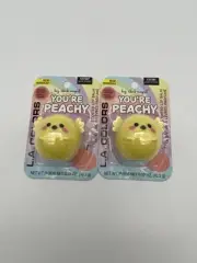 2 LA COLORS YOU'RE PEACHY PEACH SHERBET SCENTED C37287 CHAPSTICK LIP BALM