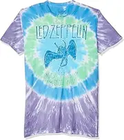 [Liquid Blue] Unisex-Adult 11807 Led Zeppelin Ramble on Swan Song Ss Tee Short Sleeves T-Shirt - Multi-Colored