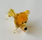 LION~Leo~Mini Collectible Hand Blown Art Glass Figurine~Handmade Tiny Animal