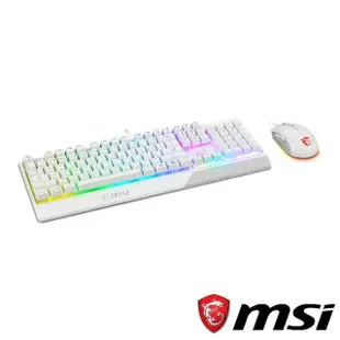 【MSI 微星】VIGOR GK30 COMBO WHITE 電競鍵盤滑鼠組(GK30+GM11)