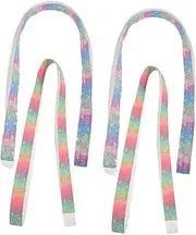 4Pcs Rainbow Color PU Tennis Racket Grip Tape Sweat Absorbent and Slip Overgrip for Badminton Fishing Rods and Sports Equipment Comfortable and Durable Design
