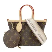 【Louis Vuitton 路易威登】Neverfull BB 帆布手提/斜背包(M46705-奶茶色)