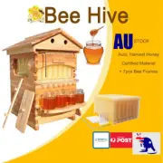 Full Set 7PCS Auto Shed Beehive Honey Hive Frame+ Cedarwood Beekeeping Brood Box