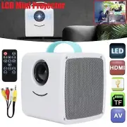 1080P Full HD LED Portable Mini Projector Blue Home Theater Cinema AV USB HDMI