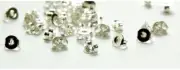 Silver Plated Earnuts Earring Backs Lead Nickel Free (50) fnd023A