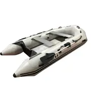 Upgraded Inflatable Assault Boat with Aluminum Alloy Deck + 4 Stroke Outboard Motor 2 in 1 Set
