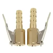 Car Tire Inflator Chuck Air Compressor Pump Lock On Nozzle with 6/8mm Barb Clamp
