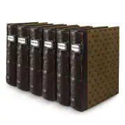 Bellagio-Italia Tuscany CD/DVD Storage Binder - Chestnut - Leather - 6 Pack