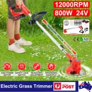 Electric Cordless Grass Weed Trimmer Pruning Lawn Mower Outdoor Cutter+Battery