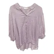 Worthier Women's Aurora Linen Top - Lavender