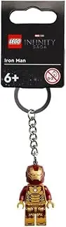 LEGO 854240 Super Heroes Iron Man Keyring, The Iron Man Keyring is 9 cm long. Gold, gold, Der Iron Man Schlüsselanhänger ist 9 cm lang.