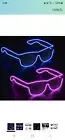 YouRfocus Wireless Led Light up Glasses 2 Pack Glow in The Dark Neon Rave...