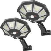 Solar Lights Outdoor, 168LED 6500K Flood Light Dusk to 2PCS, Black