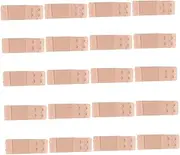 [FRCOLOR] 20Pcs Adjustable Elastic Extender Buckle for Women Hooks Rows Compatible with Standard Straps Increase Comfort and Range Deep Skin Tone