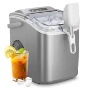 Ice Makers Countertop, Portable Ice Maker Machine with Handle, Self-Cleaning Ice