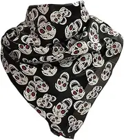 [COLLBATH] Scarf Ghost Skull Design Skull Pattern Headwrap for Halloween Easy to Wear