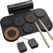 Donner Electronic Drum Set, 7 Pads Roll Up Quiet Drum Pad Built-in Speaker