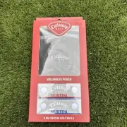 Callaway Golf Valuables Pouch Plus 2 Sleeves Of Big Bertha Golf Balls Tee Bag