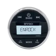 Enrock EM856 AM/FM Bluetooth Compact RV Off Road Gauge Mount Receiver