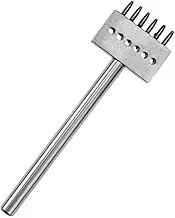 KONTONTY DIY Prong Leather Craft Hole Punch Tool Set Six Holes Slip Handles for Leather Stitching and Decoration