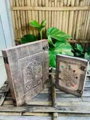 10X13 large Leather Journal, Tree Of Life, Spell Book Leather Notebook Best Gift