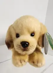 Bearington Collection Lil' Tanner The Labrador Stuffed Puppy, 8" Yellow Lab NIP