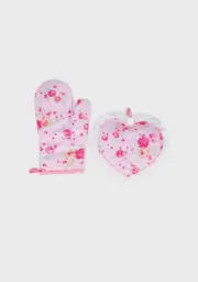 [Dolls Home] Flawless Bloom Potholder And Oven Mitt Set