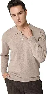 [Zadaos] Men's 100% Cashmere Sweater Pullover Casual Loose Knitted Large Top Underlay Jacket Shirt Khaki9 XXL