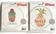 Pair of Dimensions Stitchery Kit - Pineapple AND Cactus Cross Stitch