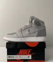 DS Air Jordan 1 Retro High OG GS CO Japan Neutral Grey Metallic Silver Sz 6Y