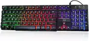 RK100+ Rainbow LED Backlit USB Wired Mechanical Gaming Keyboard