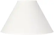 Lamp Shade White Linen Large Chimney 6" Top x 17" Bot x 10" H (Spider)