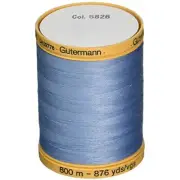 Gutermann Natural Cotton Thread 800M, 800m/875 yd, Carolina Blue