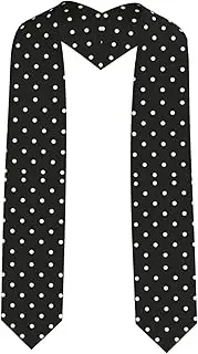 [EdWal] Black And White Polka Dot print Graduation Stole and Sash Class for Unisex Adult Honor Stole Honor Stole of 2025