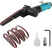 NuoDunco 10x330mm Pneumatic Belt Sander 360 Rotating Grinding Finger Sanders Machine for Wood Metal Glass Furniture Polishing with 12pc Sanding Belts 16000rpm