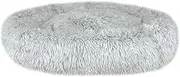 Bliss Dreamer Dog Bed Cloud X/Large, Diameter 114cm, Grey - Machine Washable, Removable Covers, Soft & Durable Long Thread Fur