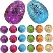 Beatifufu 30pcs Easter Egg Shape Candy Storage Box Creative Glitter Candy Organizer for Parties Durable Treat Containers for Chocolate and Sweets