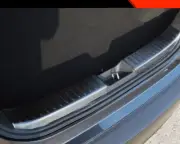 Black Titanium Rear Bumper Sill Scuff Plate Guard Cover For Mazda CX-30 2020-24 (for: Mazda)