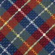 CHARLES TYRWHITT Mens Red Blue PLAID Woven Silk GRENADINE Handmade Tie Italy NWT