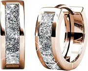 [Krystal Couture] Huggie Earrings Embellished with Swarovski? crystals